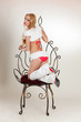 Girl posing on chair