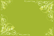 floral ocher green  artistic frame