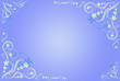 floral blue artistic frame