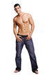 Healthy muscular young man. Isolated on white background. Healthy muscular young man. Isolated on white background.