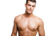Healthy muscular young man. Isolated on white background. Healthy muscular young man. Isolated on white background.
