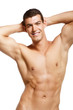 Healthy muscular young man. Isolated on white background. Healthy muscular young man. Isolated on white background.