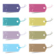 Vector set of  tags with decor