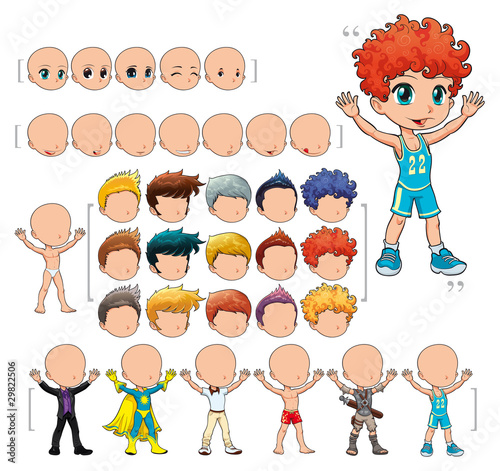 Vector: Avatar boy, vector illustration, isolated objects. Avatar boy, vector illustration, isolated objects.