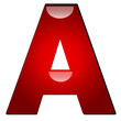 reflektierender Buchstabe A