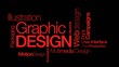 Graphic Design art tag cloud animation