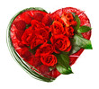 valentine heart made of roses and strawberries valentine heart made of roses and strawberries