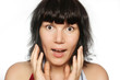 Portrait of a surprised girl. Portrait of a surprised girl.