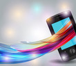Mobile with bright lines
