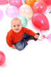 Baby boy with balloons