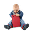 Baby reading book