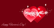 Happy Valentine Day with hearts
