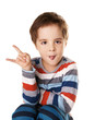 Grimacing boy