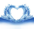 Illustration: Blue water heart Blue water heart