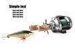 Photo: Low-proflile casting reel with Lure Low-proflile casting reel with Lure