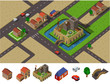 Castle countryside Isometric Vector