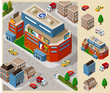 Big Mall Isometric Vector