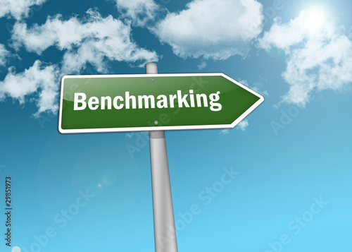 Illustration: Signpost "Benchmarking" Signpost "Benchmarking"