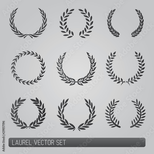 Vektor: Laurel wreath vector Set Laurel wreath vector Set