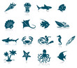Ocean Life Icon Set