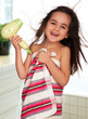 Foto: Little girl with hairdryer Little girl with hairdryer