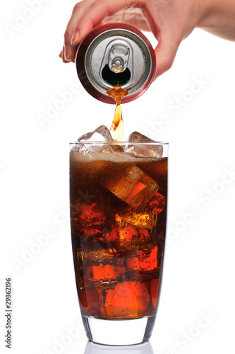 Photo: Pouring a glass of cola Pouring a glass of cola