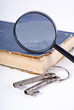 old book and keys