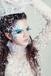 Photo: Beautiful brunette in a dress of Snow Queen Beautiful brunette in a dress of Snow Queen