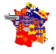 Collage aus Frankreich Regionen