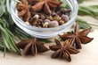 Bunch of rosemary and anise stars Bunch of rosemary and anise stars