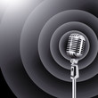 microphone black poster