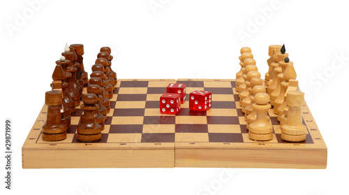 Photo: The chess and dice The chess and dice