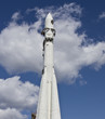 Space rocket on sky