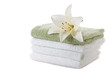 towels with white lily