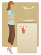 Woman making pancakes