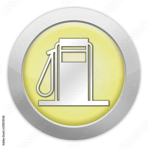 free gas pump icon. Light Colored Icon (Yellow)