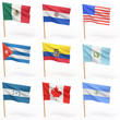 Flags of american country. Collection 4.