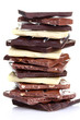 Stack of Black, Brown and White Chocolate Stack of Black, Brown and White Chocolate