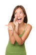 Laughing and pointing woman Laughing and pointing woman