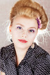 Retro bright picture of lovely blond woman