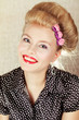 Bright picture of lovely retro woman