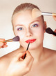 bright picture of lovely woman with make-up