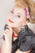 Bright picture of lovely retro woman