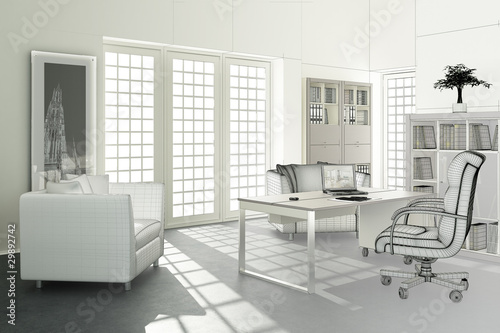 Illustration: Contemporary Office Design (3d) Contemporary Office Design (3d)