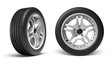 Car wheels isolated. Clipping path included.