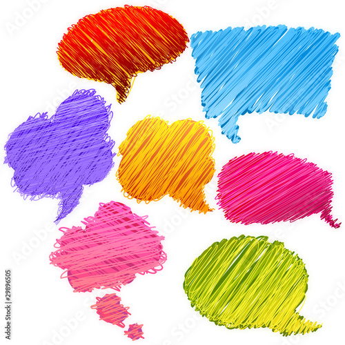 Vector: Abstract: Scribble talking balloon Abstract: Scribble talking balloon