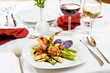 Gesund Essen Bio Fleisch Diät Salat Wein Rotwein