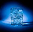 Glass of water with ice