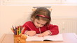 little girl draw