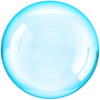 Soap Bubble ball translucent colored cyan blue
